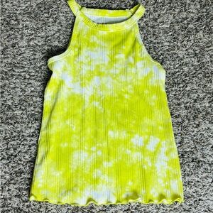 Cat & Jack Girls’ Yellow Tie-Dye Tank Top